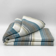 Load image into Gallery viewer, Baby Alpaca Stripe Wool Blanket
