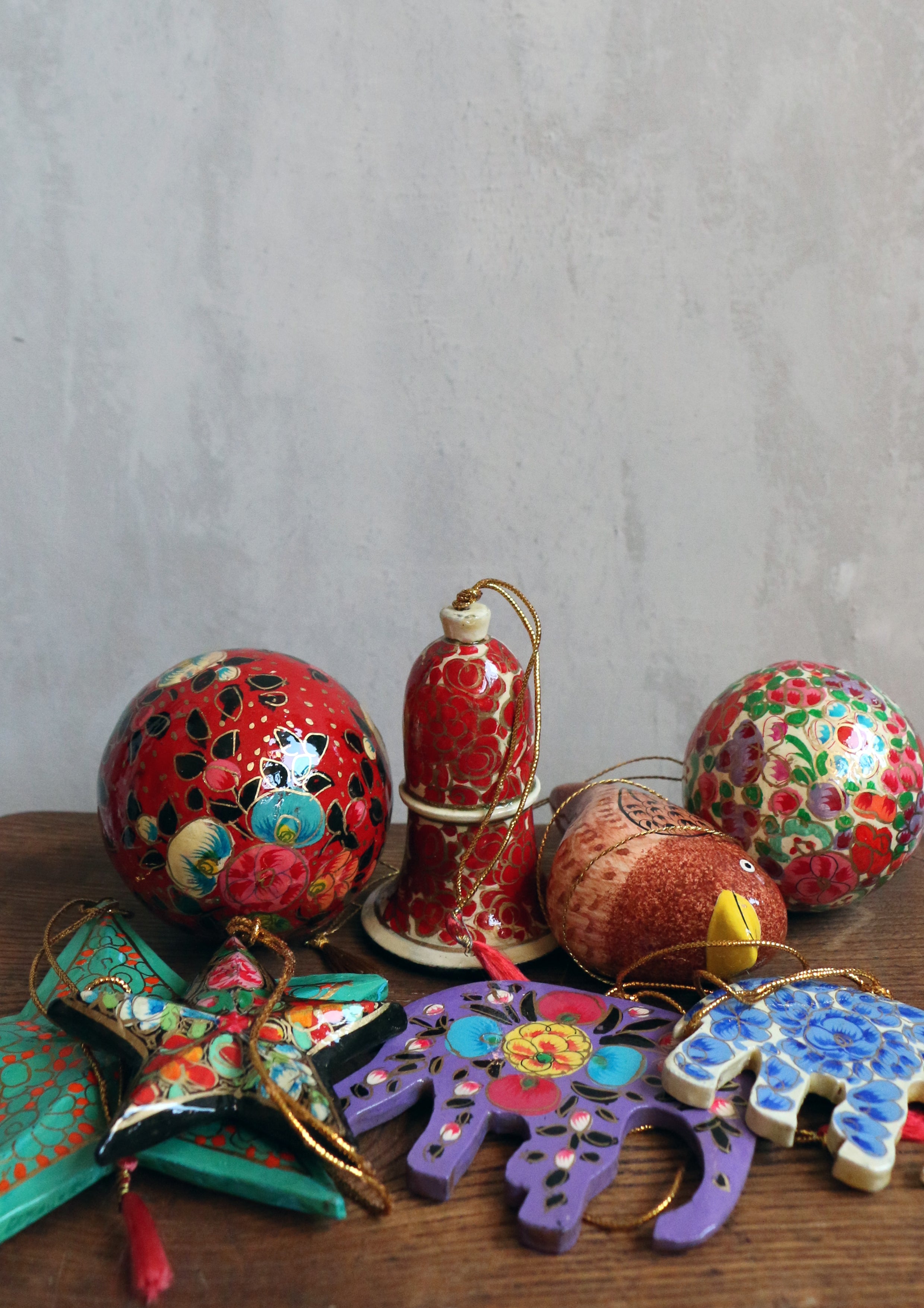 HandPainted Papier Mache Decorations ND On The Green