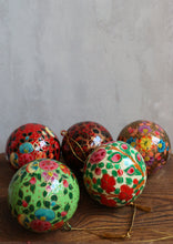 Load image into Gallery viewer, Hand-Painted Papier Mache Decorations