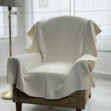 Load image into Gallery viewer, Heavy and Thick Llama Wool Throw/Blanket - Solid White
