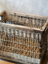 Load image into Gallery viewer, Antique Log Basket On Wheels
