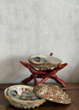 Load image into Gallery viewer, Tripod Stand with Abalone Shell Smudge Bowl

