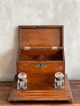Load image into Gallery viewer, Antique Oak Stationery Box
