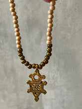 Load image into Gallery viewer, Mala Coptic Necklace Natural Wood
