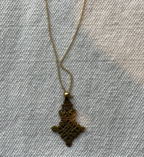 Load image into Gallery viewer, Coptic Charm Necklace on Long Plain Chain
