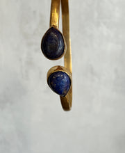 Load image into Gallery viewer, Brass Bangle With Blue Stone
