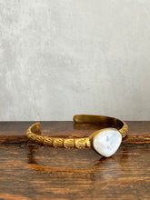 Load image into Gallery viewer, Brass Bangle With White Stone
