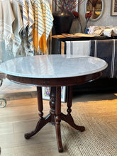 Load image into Gallery viewer, Antique Table with White Marble Top

