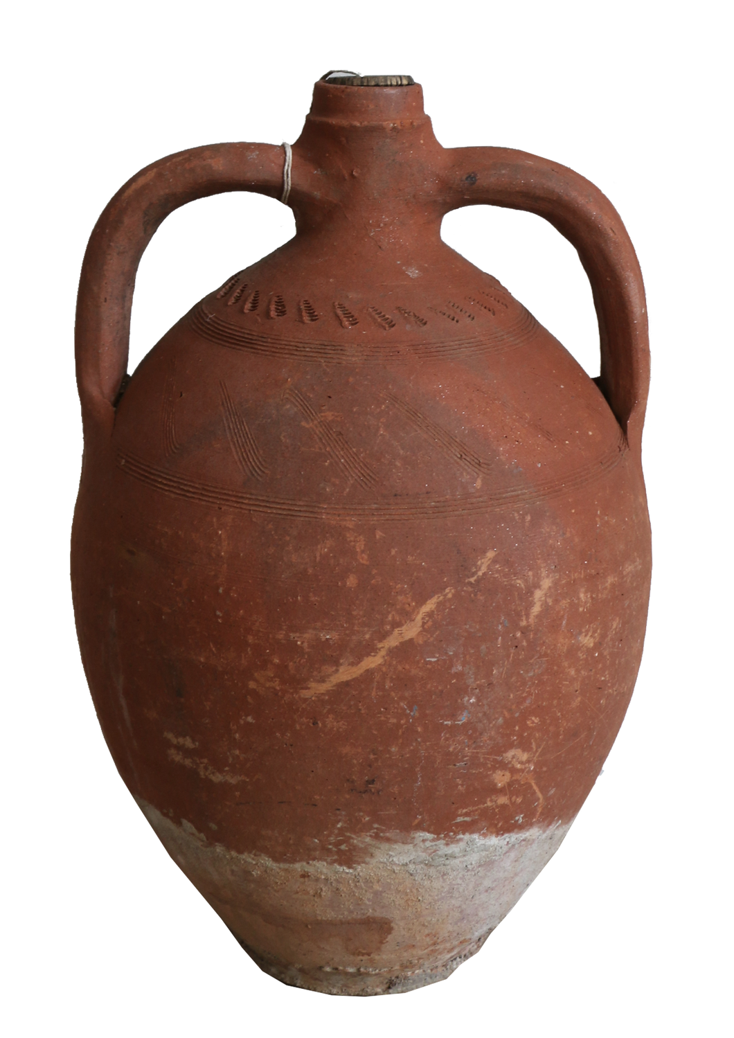 Large Terracotta Double Handle Pots - Lidded