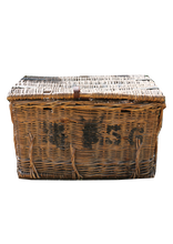 Load image into Gallery viewer, Large Linen Wicker Basket
