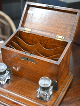 Load image into Gallery viewer, Antique Oak Stationery Box
