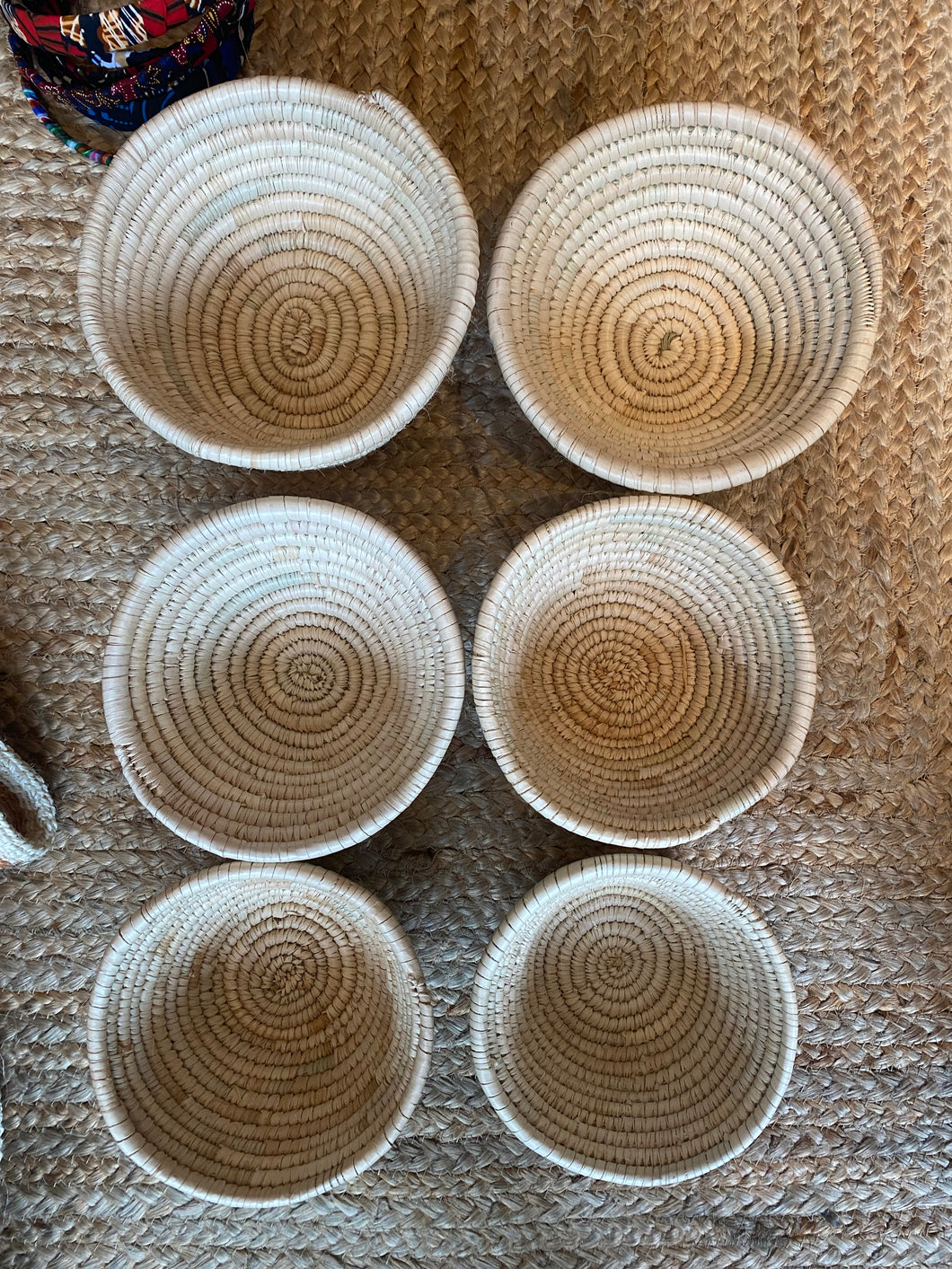 Kenyan Woven Cream Bowls