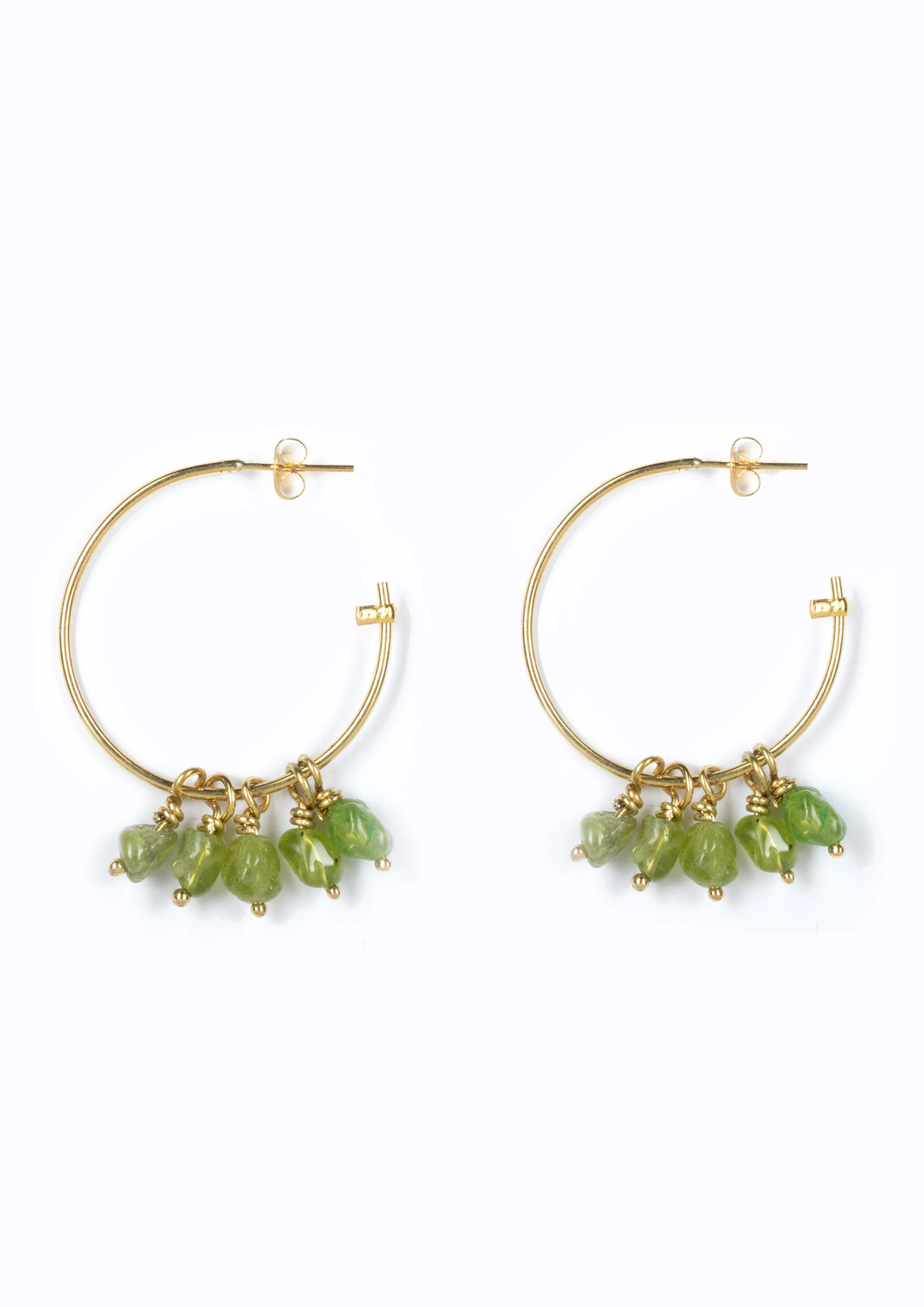 Island Earrings Peridot Stones