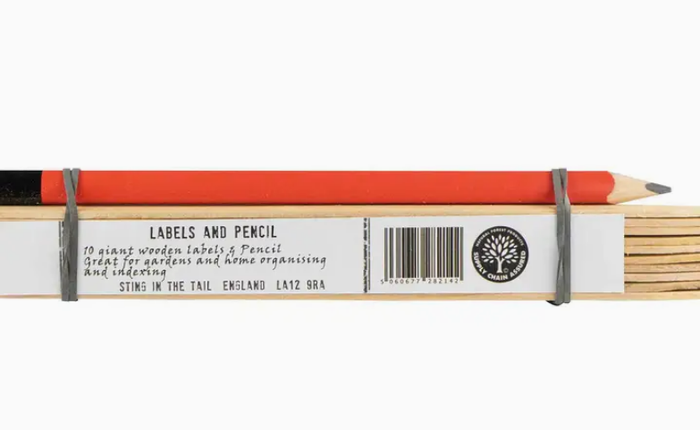 Giant Labels & Pencil