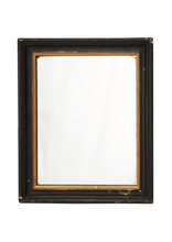 Load image into Gallery viewer, Vintage Mirror - Dark Wood Frame with Gold Trim
