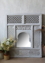 Load image into Gallery viewer, Vintage Mirror - Antique Indian Carved Frame Mirror
