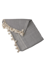 Load image into Gallery viewer, Grey Tassel Edge Blanket
