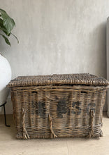Load image into Gallery viewer, Large Linen Wicker Basket
